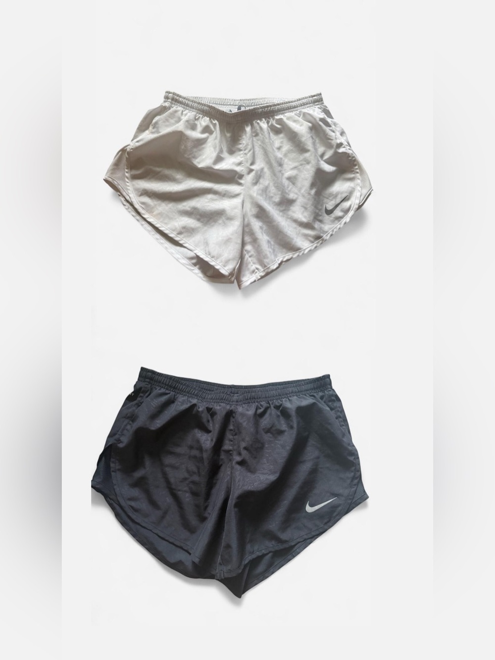 Nike Women’s Dri-Fit Running Shorts Duo — White & Black